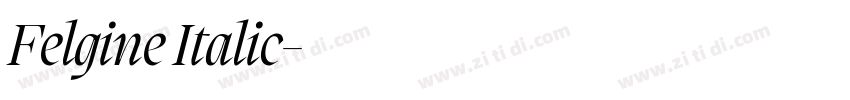 Felgine Italic字体转换